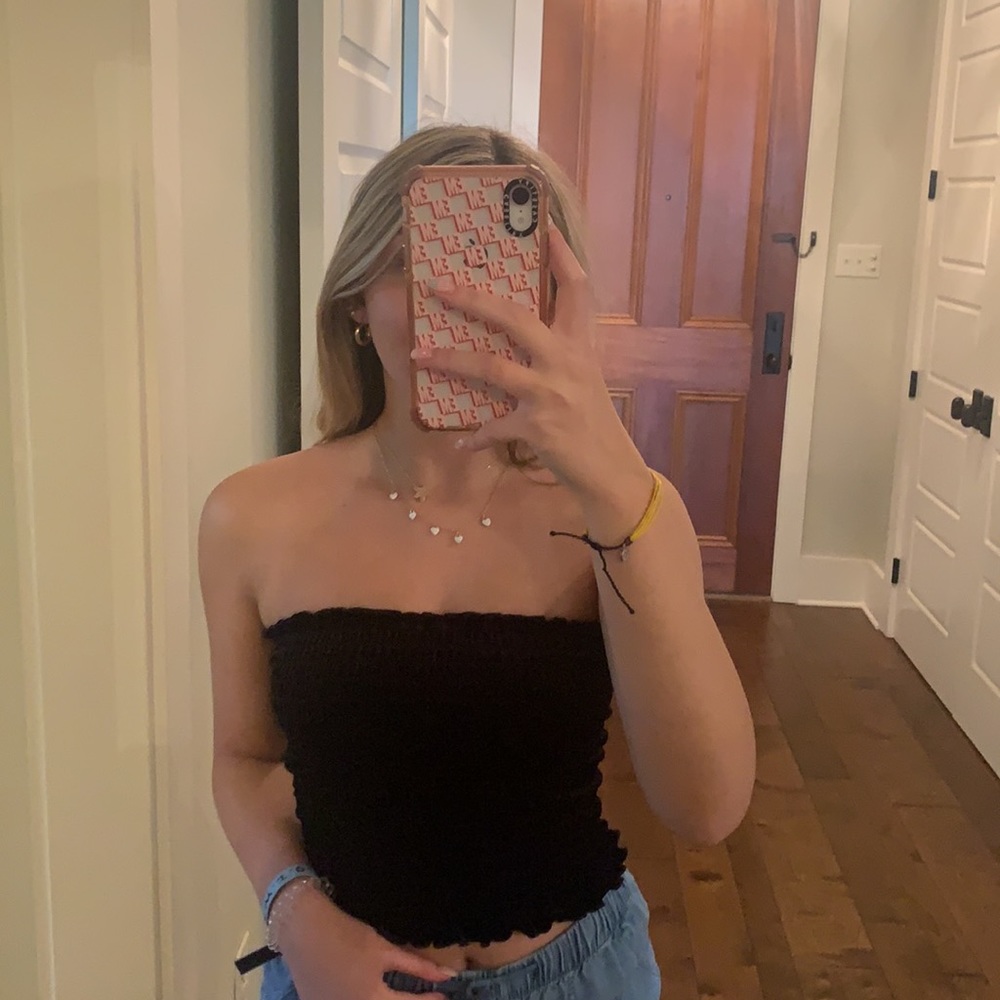Black Velvet Tube Top